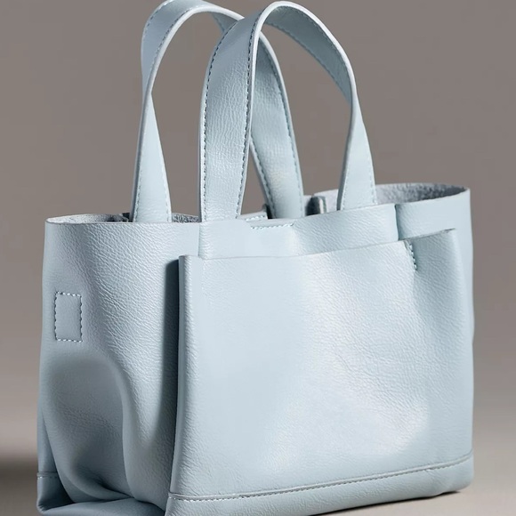 Only worn once! Anthropologie Small Faux-Leather Tote Bag - Picture 3 of 8